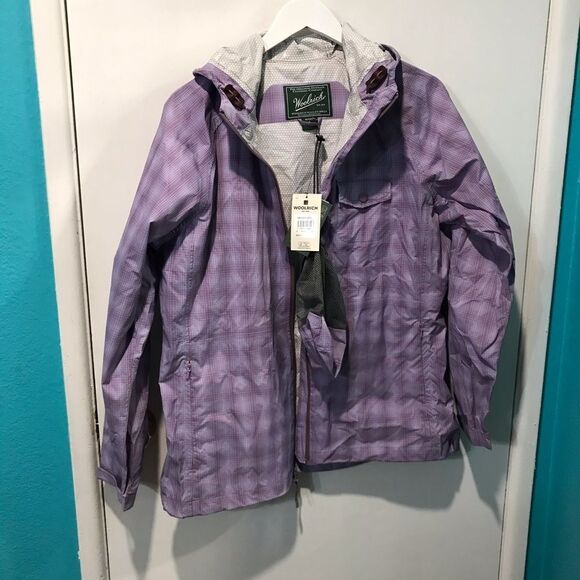 Woolritch plaid lavender new with tags windbreaker - Picture 1 of 11
